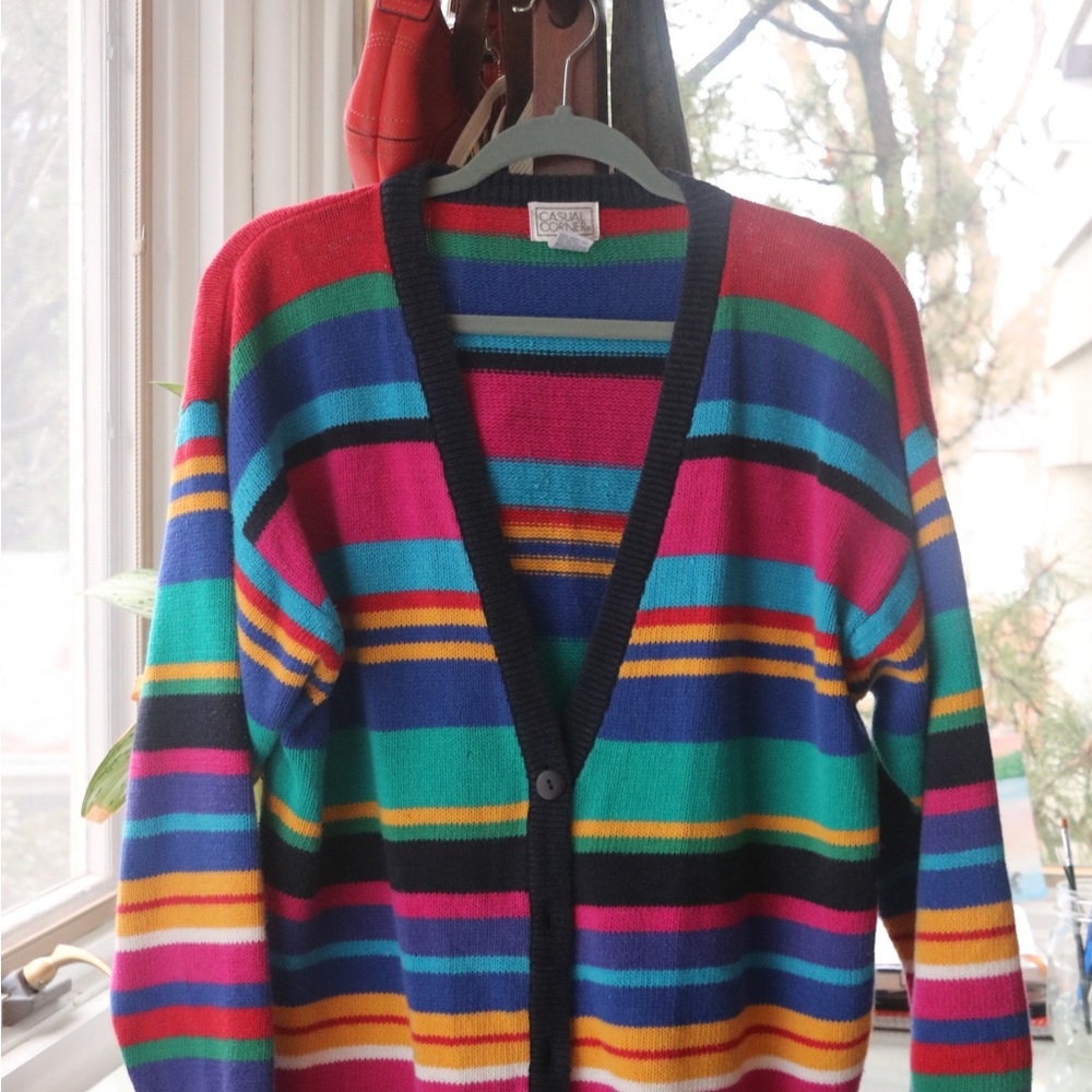 Colorful Striped Cardigan